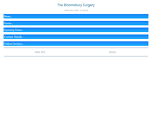Tablet Screenshot of bloomsburysurgery.nhs.uk